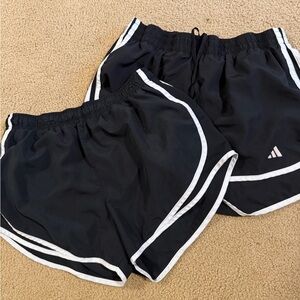 Adidas Black Running Shorts with White Accents